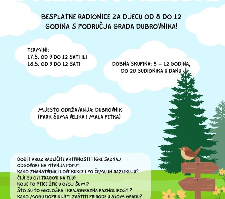 Prijave za radionice “O prirodi u prirodi”
