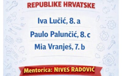Poziv na državnu razinu 68. Natjecanja mladih tehničara Republike Hrvatske